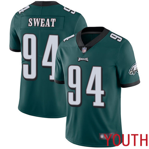 Youth Philadelphia Eagles #94 Josh Sweat Midnight Green Team Color Vapor Untouchable NFL Jersey Limited Player->youth nfl jersey->Youth Jersey